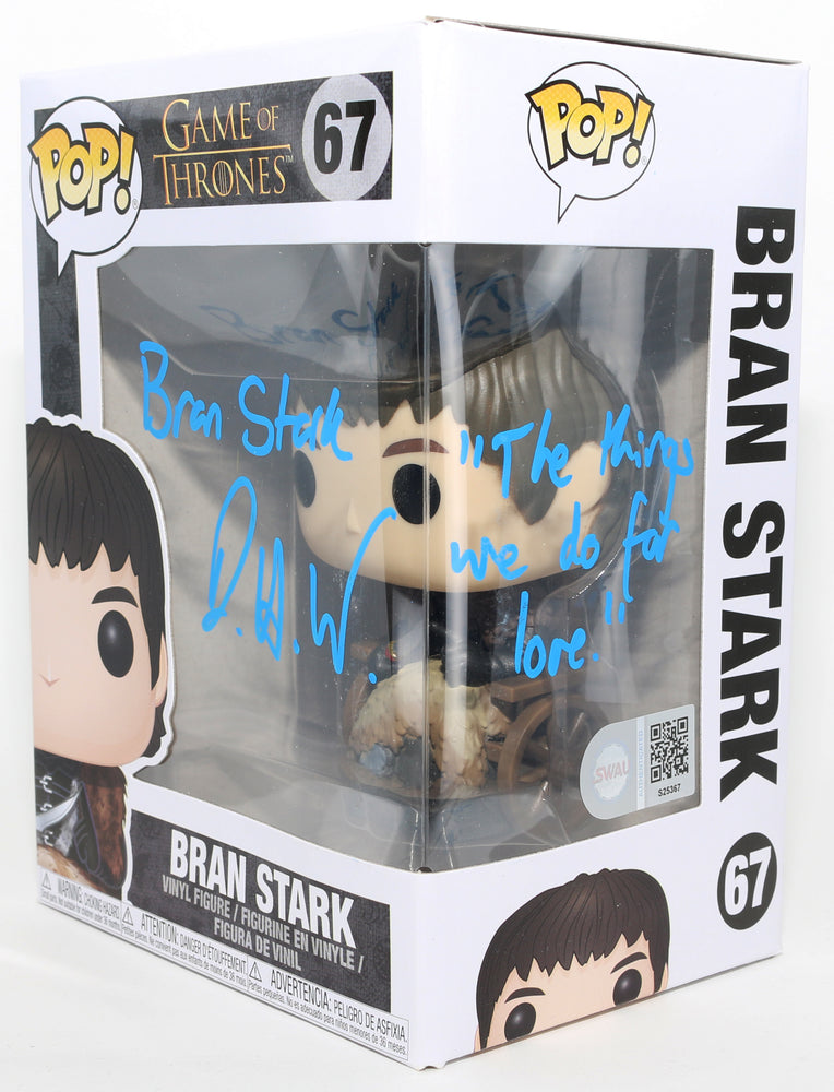 
                  
                    Isaac Hempstead Wright as Bran Stark in Game of Thrones (SWAU) Signed Funko POP! #67 with Character Name & Quote
                  
                