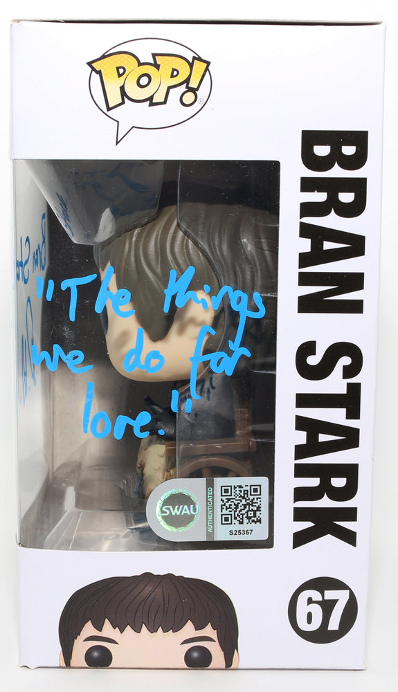 
                  
                    Isaac Hempstead Wright as Bran Stark in Game of Thrones (SWAU) Signed Funko POP! #67 with Character Name & Quote
                  
                