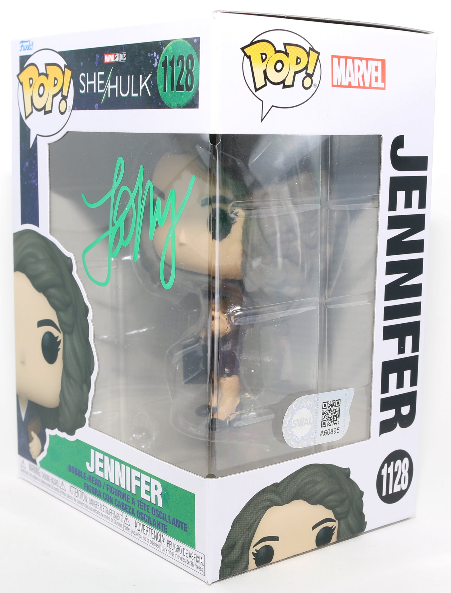 
                  
                    Tatiana Maslany as Jennifer Walters in She-Hulk (SWAU) Signed Funko POP! #1128
                  
                