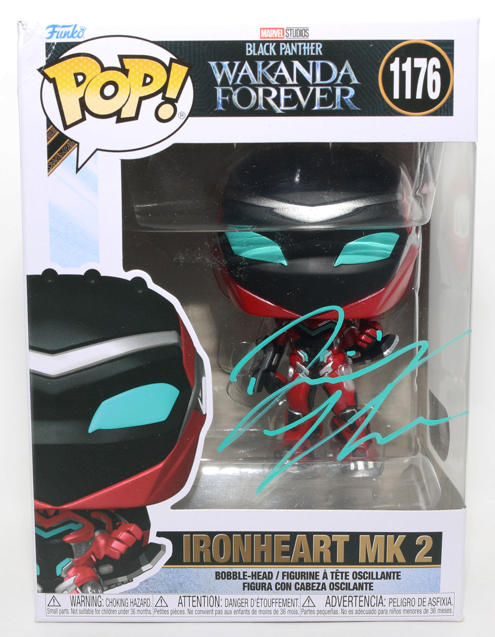 Dominique Thorne as Ironheart Mark 2 in Black Panther: Wakanda Forever (SWAU) Signed Funko POP! #1176