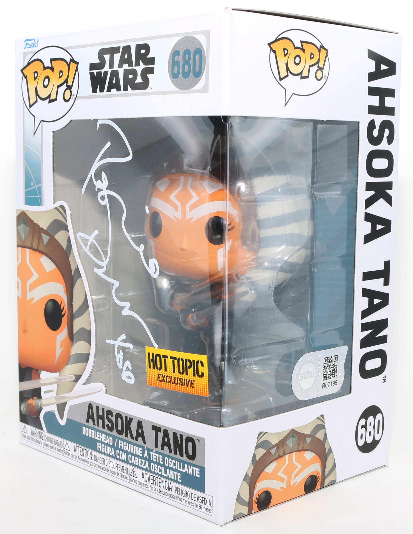 
                  
                    Rosario Dawson as Ahsoka Tano in Star Wars: Ahsoka Hot Topic Exclusive (SWAU) Signed Funko POP! #680
                  
                