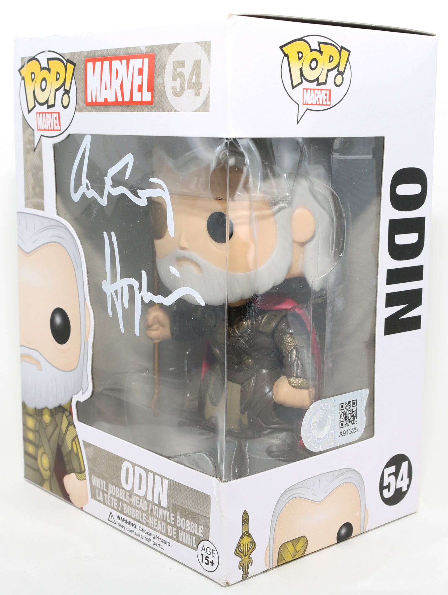 
                  
                    Anthony Hopkins as Odin in Thor (SWAU) Signed Funko POP! #54
                  
                