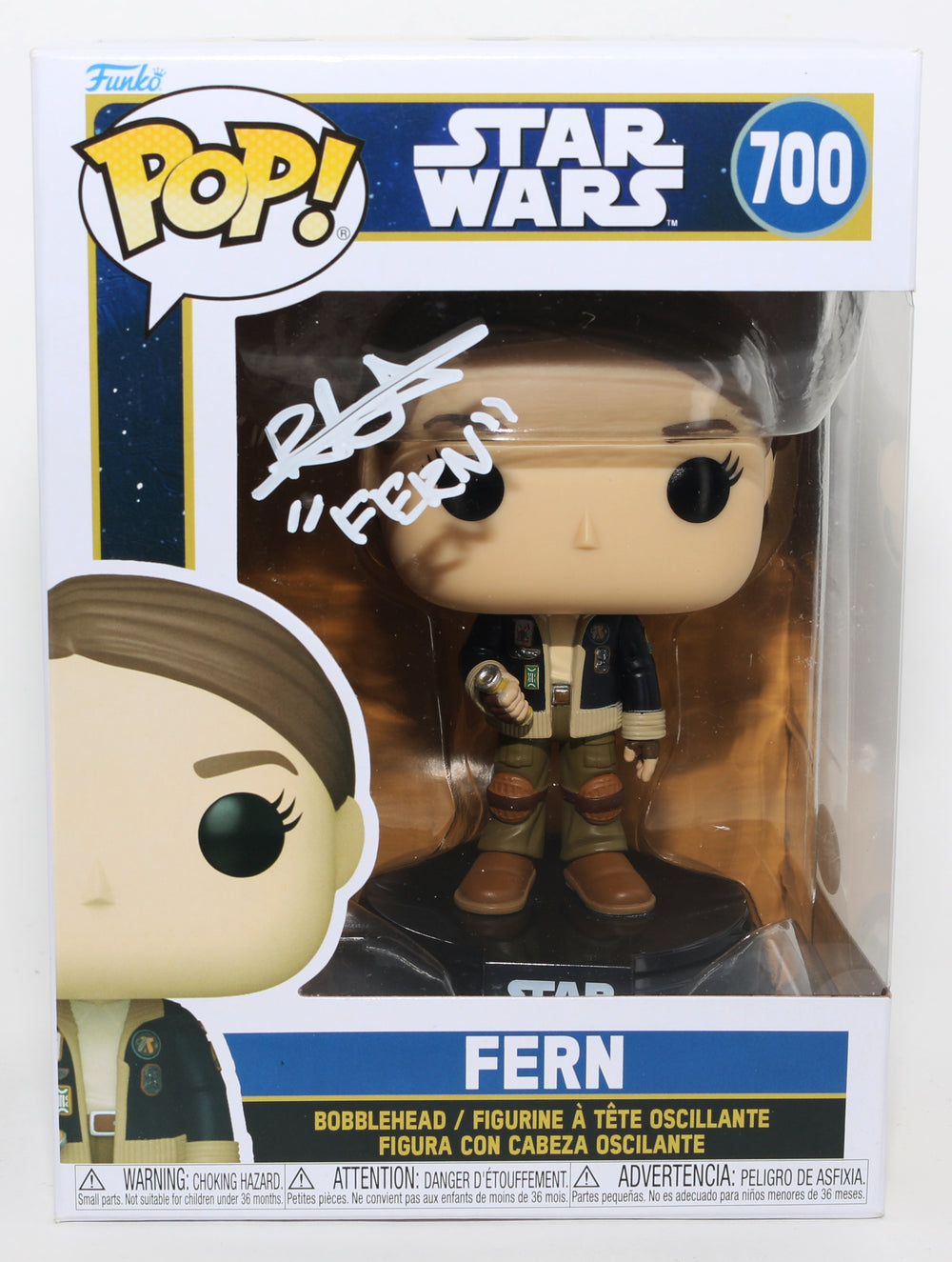 Ryan Kiera Armstrong as Fern in Star Wars: Skeleton Crew (JSA) Signed Funko POP! #700 with Character Name