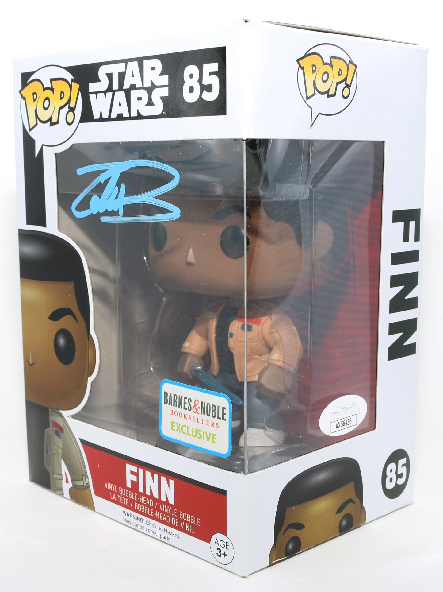 
                  
                    John Boyega as Finn in Star Wars: The Force Awakens Barnes & Noble Exclusive (JSA) Signed Funko POP! #85
                  
                