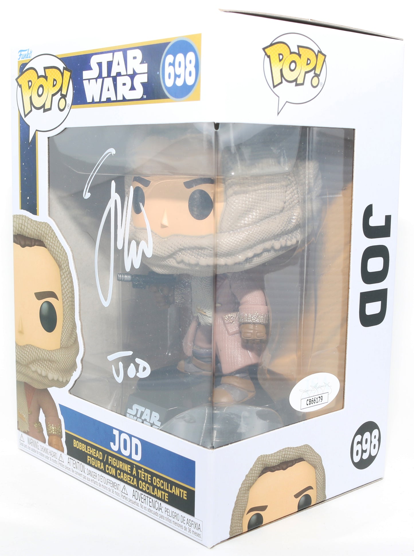 
                  
                    Jude Law as Jod Na Nawood in Star Wars: Skeleton Crew (JSA) Signed Funko POP! #698 with Character Name
                  
                