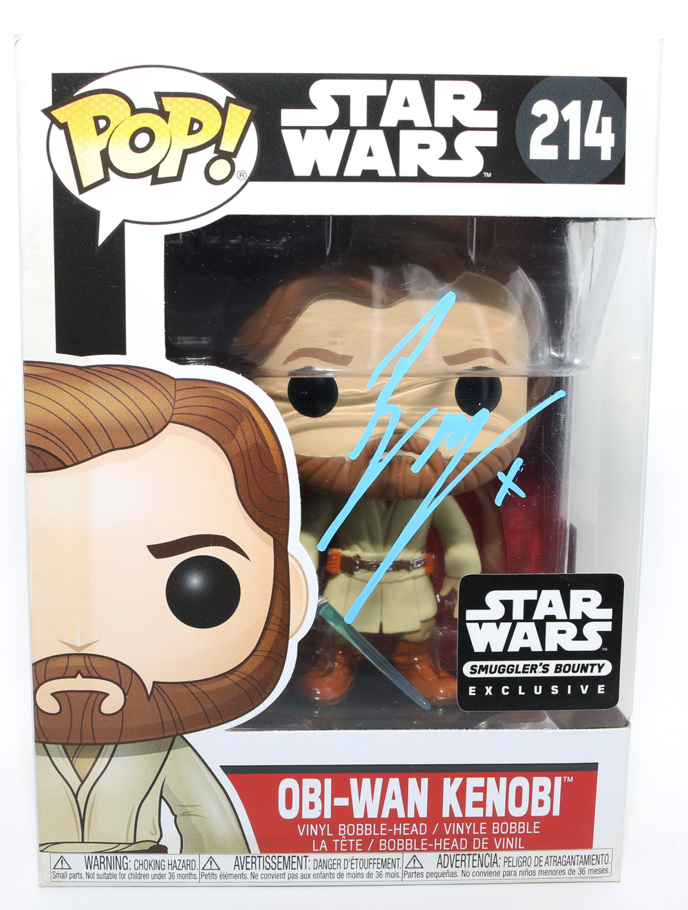 Ewan McGregor as Obi-Wan Kenobi in Star Wars Episode I: The Phantom Menace Smuggler's Bounty Exclusive (Official Pix) Signed Funko POP! #214