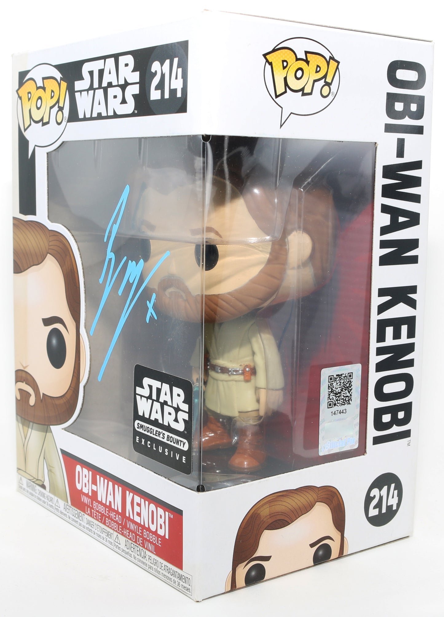 
                  
                    Ewan McGregor as Obi-Wan Kenobi in Star Wars Episode I: The Phantom Menace Smuggler's Bounty Exclusive (Official Pix) Signed Funko POP! #214
                  
                