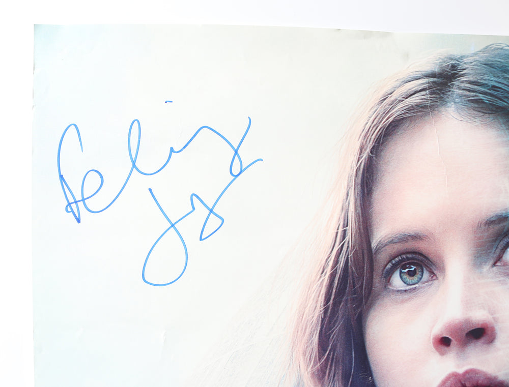 
                  
                    Diego Luna as Cassian Andor & Felicity Jones as Jyn Erso in Rogue One: A Star Wars Story (SWAU) Signed 27x40 Poster
                  
                