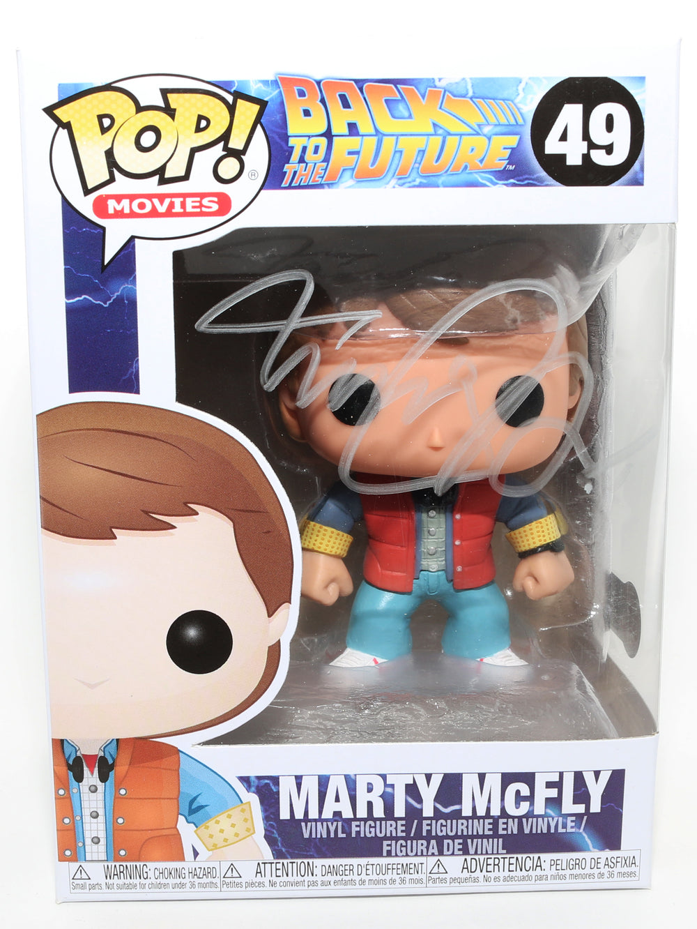 Michael J. Fox as Marty McFly in Back to the Future (Beckett) Signed Funko POP! #49