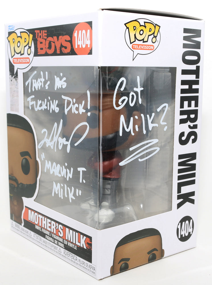
                  
                    Laz Alonso as Mother's Milk in The Boys Signed Funko POP! #1404 with Character Name & Quote
                  
                