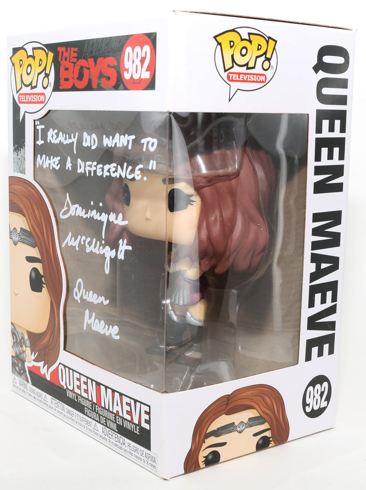 
                  
                    Dominique McElligott as Queen Maeve in The Boys Signed Funko POP! #982 with Character Name & Quote
                  
                