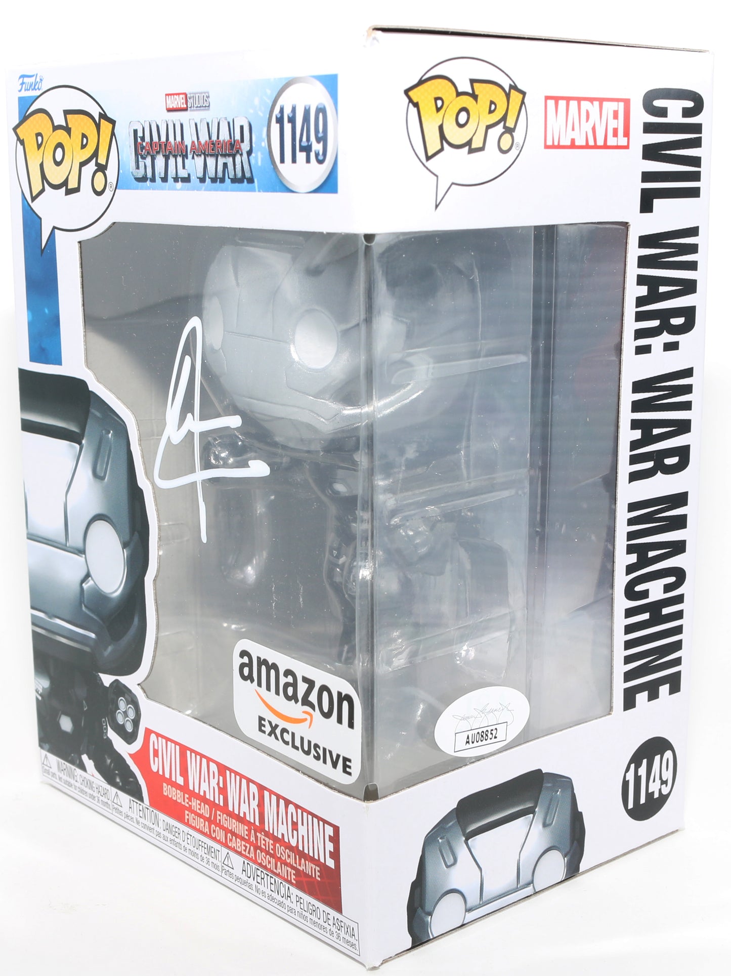 
                  
                    Don Cheadle as War Machine in Captain America: Civil War Amazon Exclusive (JSA) Signed Funko POP! #1149
                  
                