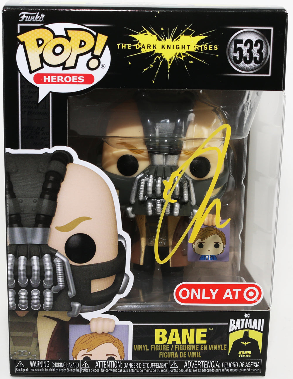 Tom Hardy as Bane in The Dark Knight Rises Target Exclusive Signed Funko POP! #533