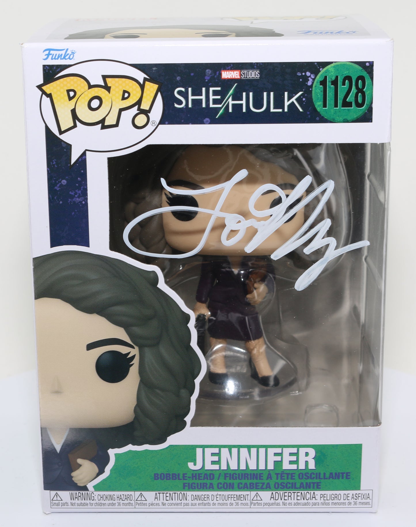 
                  
                    Tatiana Maslany as Jennifer Walters in She-Hulk (SWAU) Signed Funko POP! #1128
                  
                