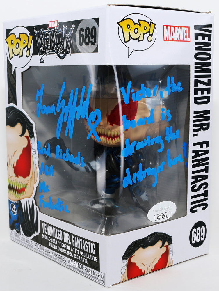 
                  
                    Ioan Gruffudd as Reed Richards / Venomized Mr. Fantastic in Fantastic Four (JSA) Signed Funko POP! #689 with Character Name & Quote
                  
                
