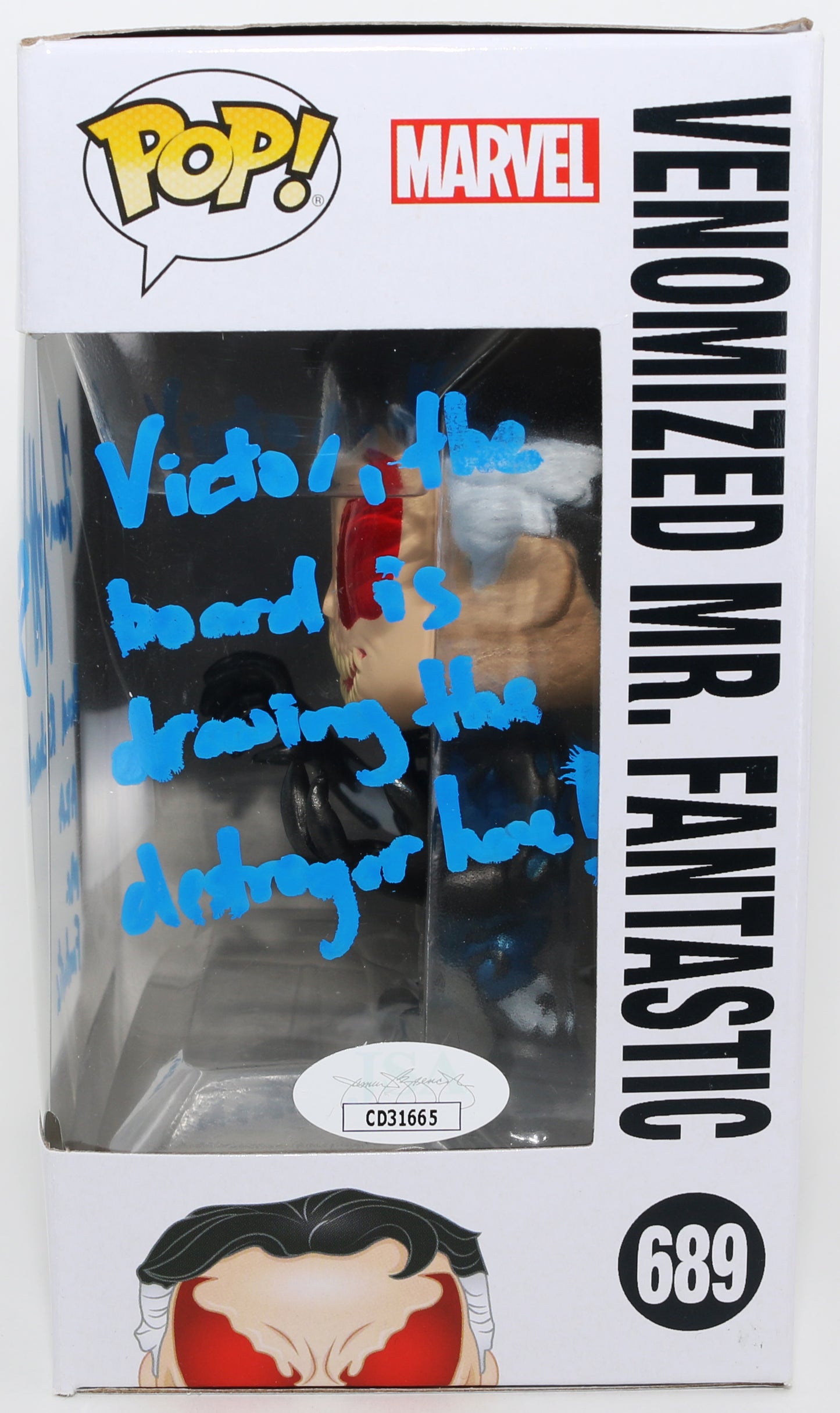 
                  
                    Ioan Gruffudd as Reed Richards / Venomized Mr. Fantastic in Fantastic Four (JSA) Signed Funko POP! #689 with Character Name & Quote
                  
                