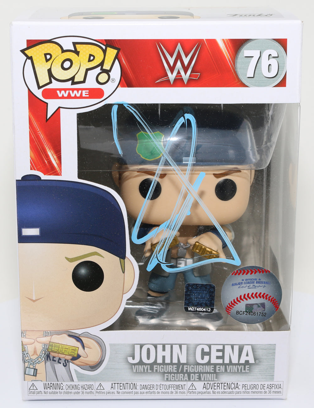 John Cena WWE Wrestler (SWAU) Signed Funko POP! #76