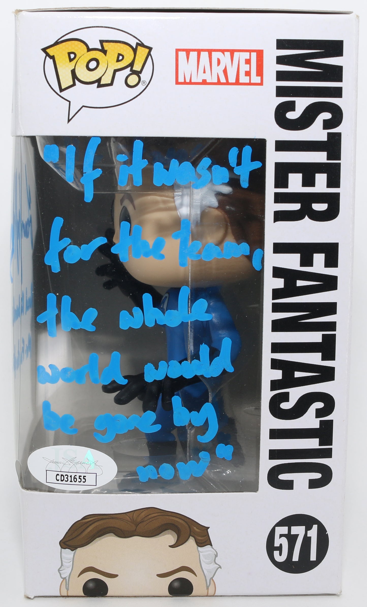 
                  
                    Ioan Gruffudd as Reed Richards / Mr. Fantastic in Fantastic Four (JSA) Signed Funko POP! #571 with Character Name & Quote
                  
                