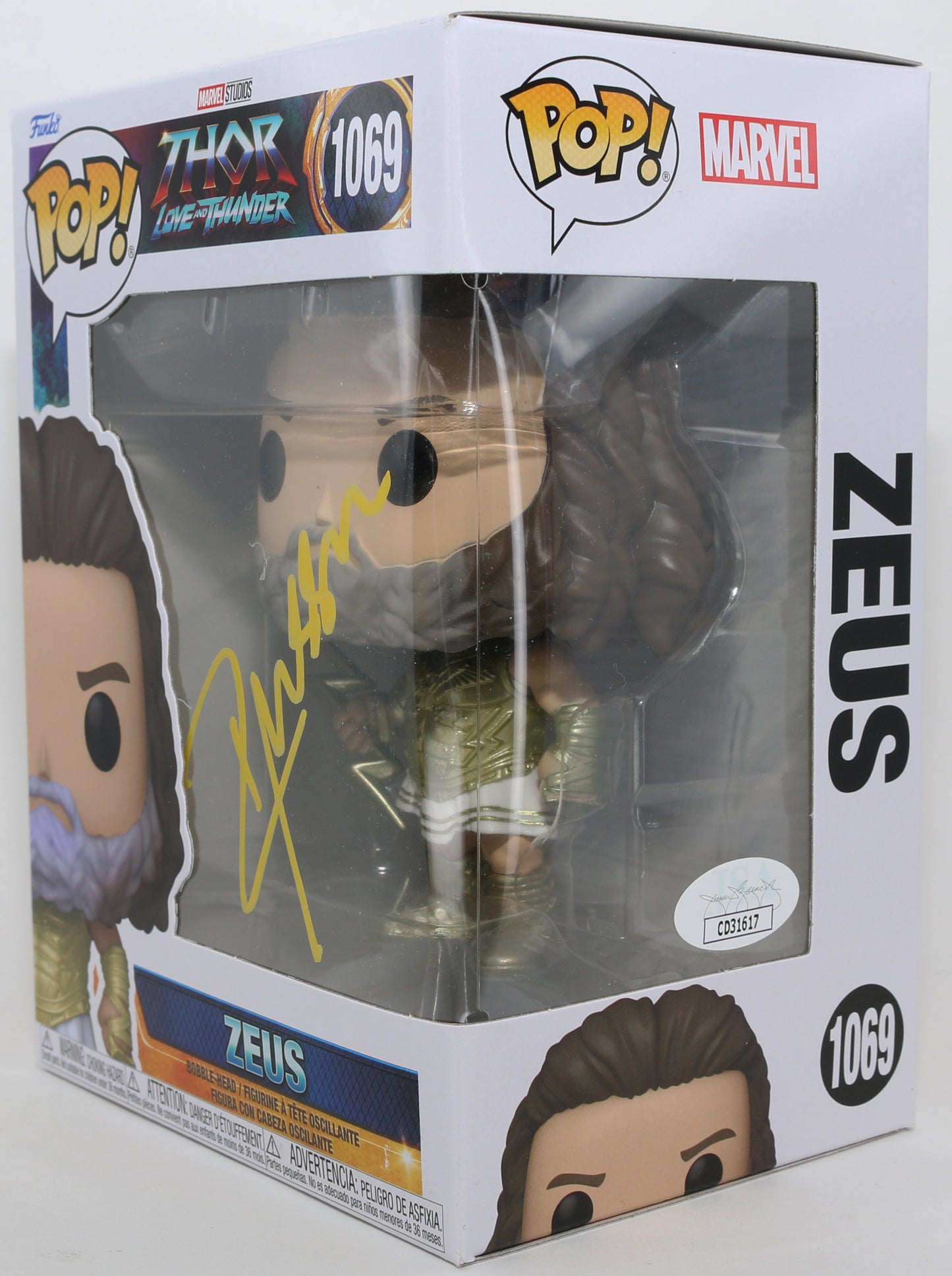
                  
                    Russell Crowe as Zeus in Thor: Love & Thunder (JSA) Signed Funko POP! #1069
                  
                