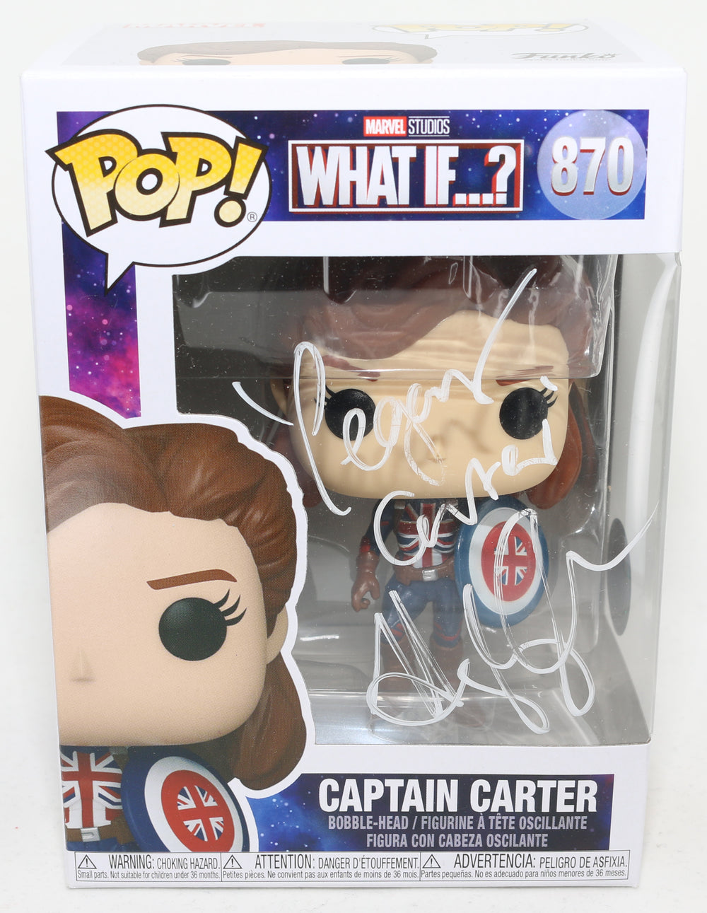 Hayley Atwell as Captain Carter in Marvel's What If...? (SWAU) Signed Funko POP! #870 with Character Name