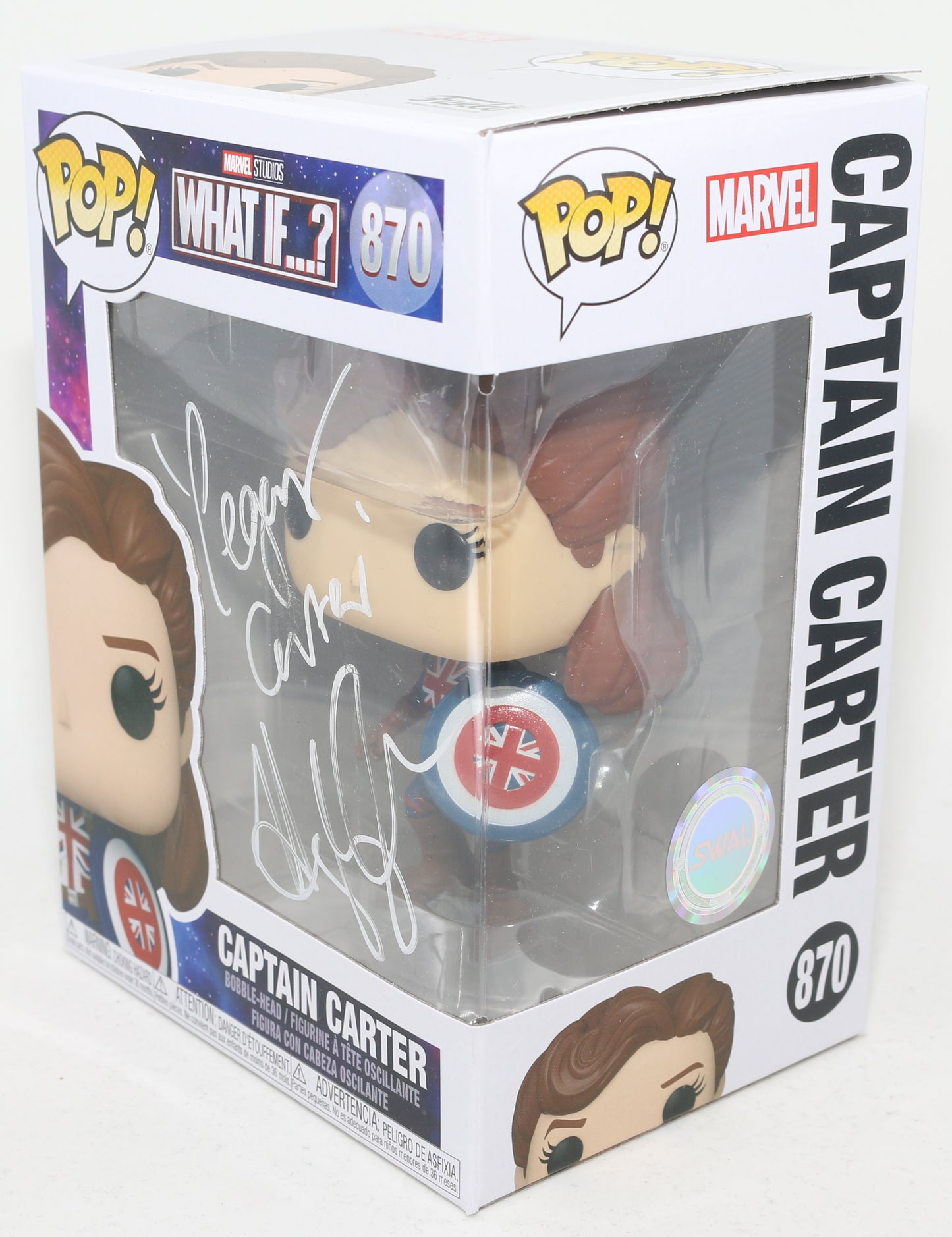 
                  
                    Hayley Atwell as Captain Carter in Marvel's What If...? (SWAU) Signed Funko POP! #870 with Character Name
                  
                