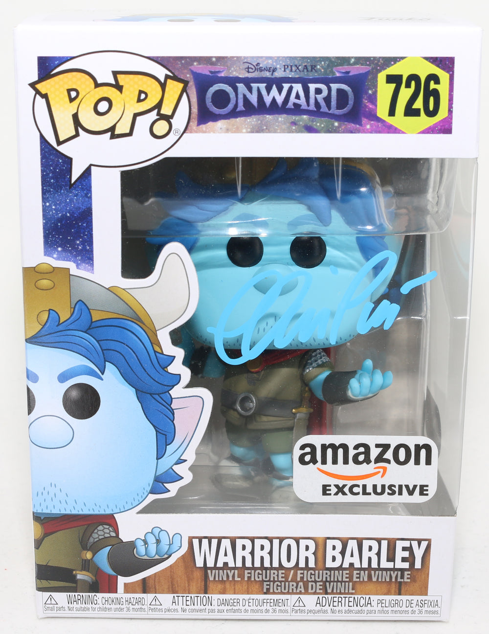 Chris Pratt as Warrior Barley in Pixar's Onward Amazon Exclusive (SWAU) Signed Funko POP! #726