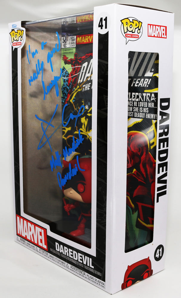
                  
                    Charlie Cox as Matt Murdock / Daredevil in Daredevil Comic Cover Signed Funko POP! #41 with Character Name & Quote
                  
                