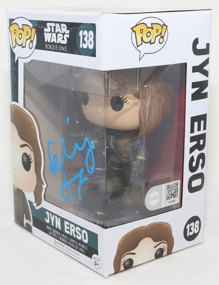 
                  
                    Felicity Jones as Jyn Erso in Rogue One: A Star Wars Story (SWAU) Signed POP! Funko #138
                  
                