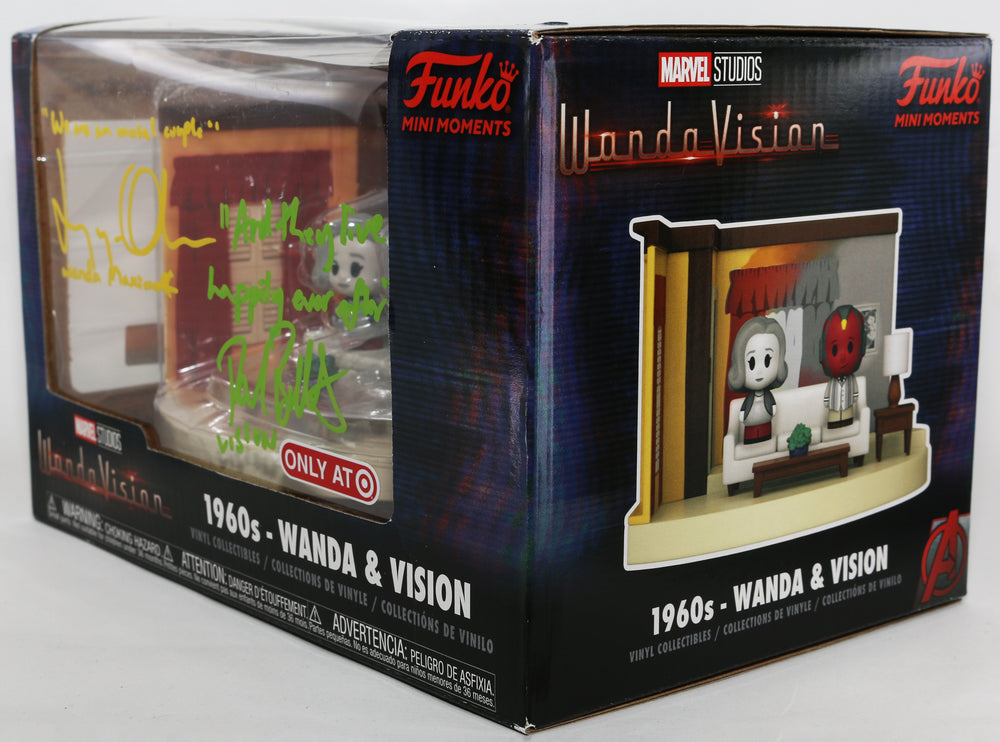 
                  
                    Elizabeth Olsen as Wanda & Paul Bettany as Vision [60's] in WandaVision Target Exclusive (Beckett) Signed Funko Mini Moments with Character Names & Quotes
                  
                