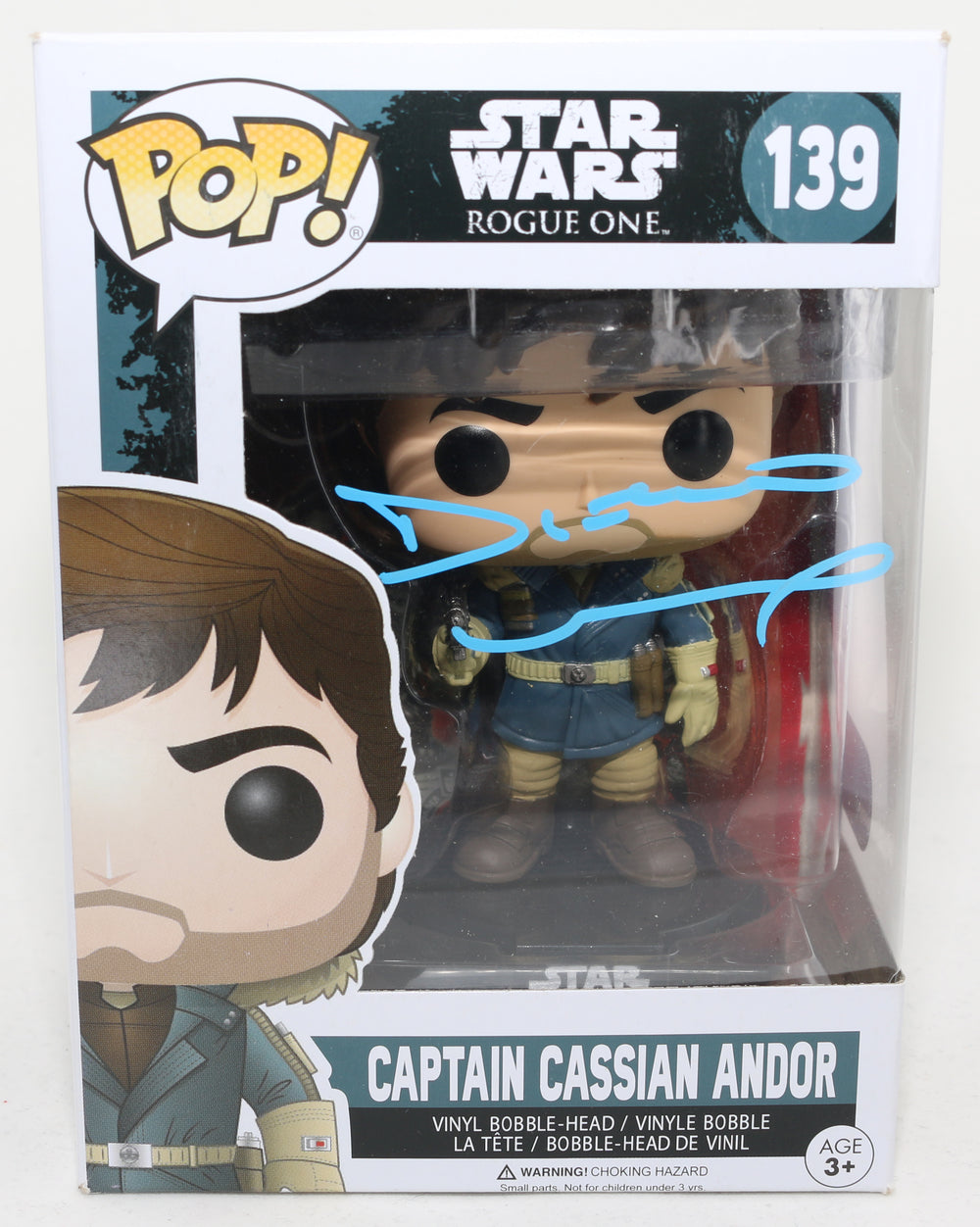 Diego Luna as Captain Cassian Andor in Rogue One: A Star Wars Story Signed Funko POP! #139