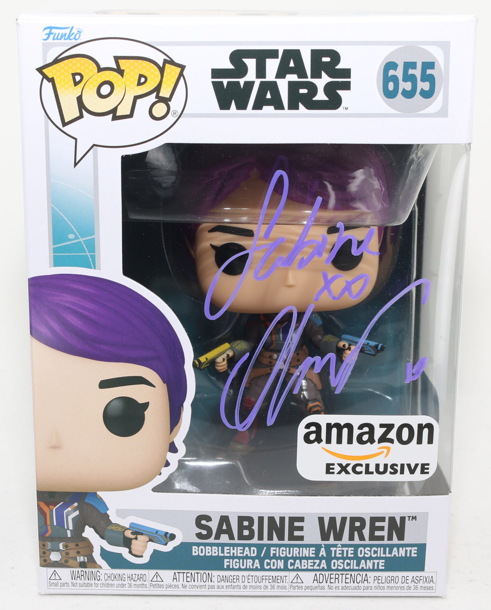 Natasha Liu Bordizzo as Sabine Wren in Star Wars: Ahsoka (SWAU) Signed POP! Funko #655