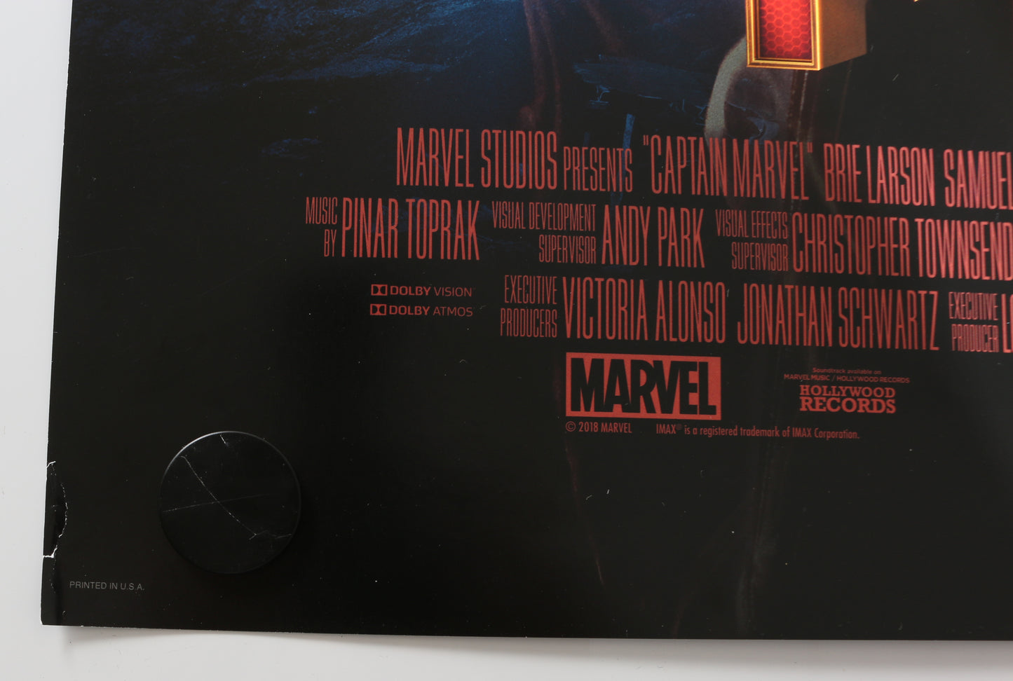
                  
                    Brie Larson as Captain Marvel in Captain Marvel Signed 27x40 Poster with Character Name
                  
                