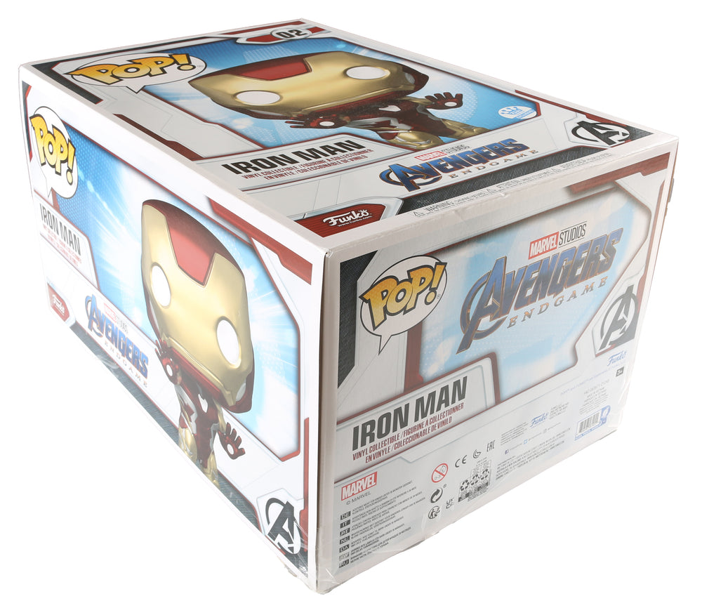 
                  
                    Robert Downey Jr. as Iron Man in Avengers: Endgame (SWAU) Signed 18" Mega Sized Funko POP! #02 with Character Name
                  
                