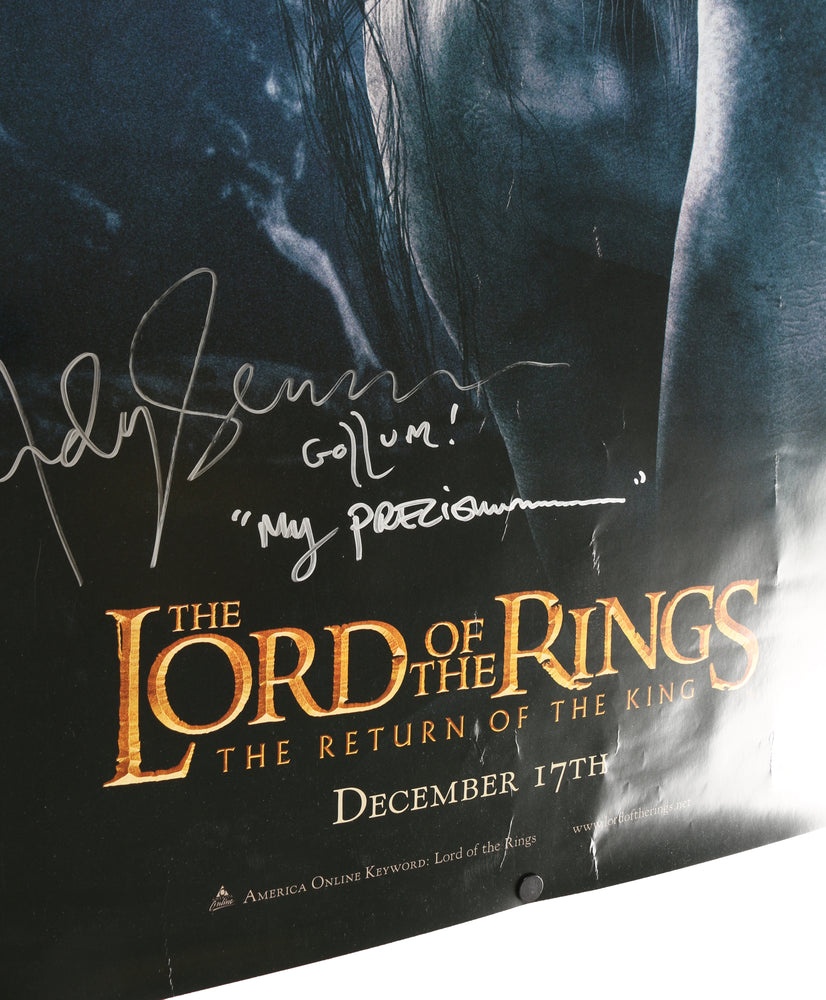 
                  
                    Andy Serkis as Gollum in The Lord of the Rings: The Return of the King Signed 27x40 Poster with Character Name & Quote
                  
                