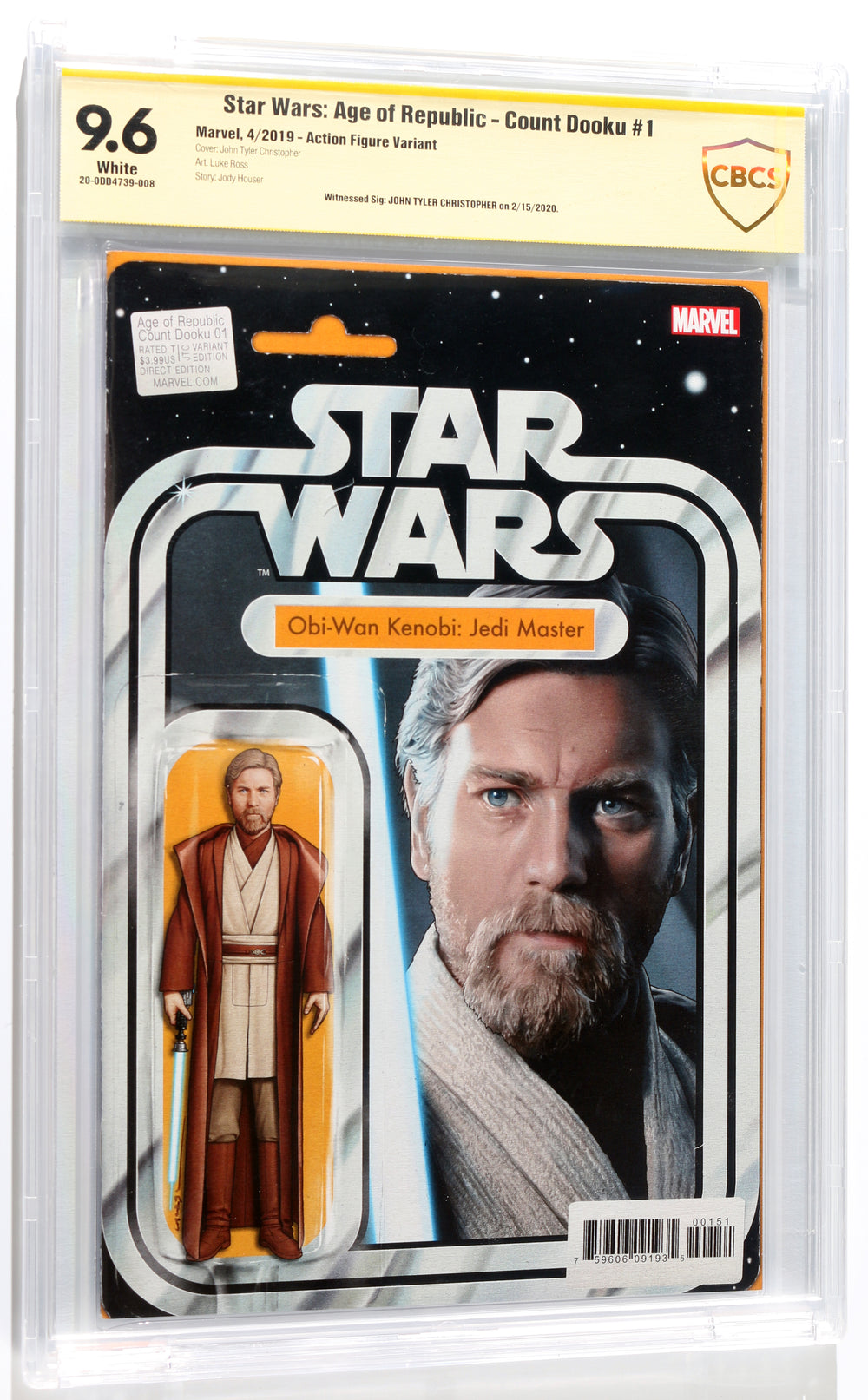 Star Wars: Age of Republic - Count Dooku #1 Action Figure Variant - Signed by Artist: John Tyler Christopher (CBCS Witnessed Signature 9.6) 2019
