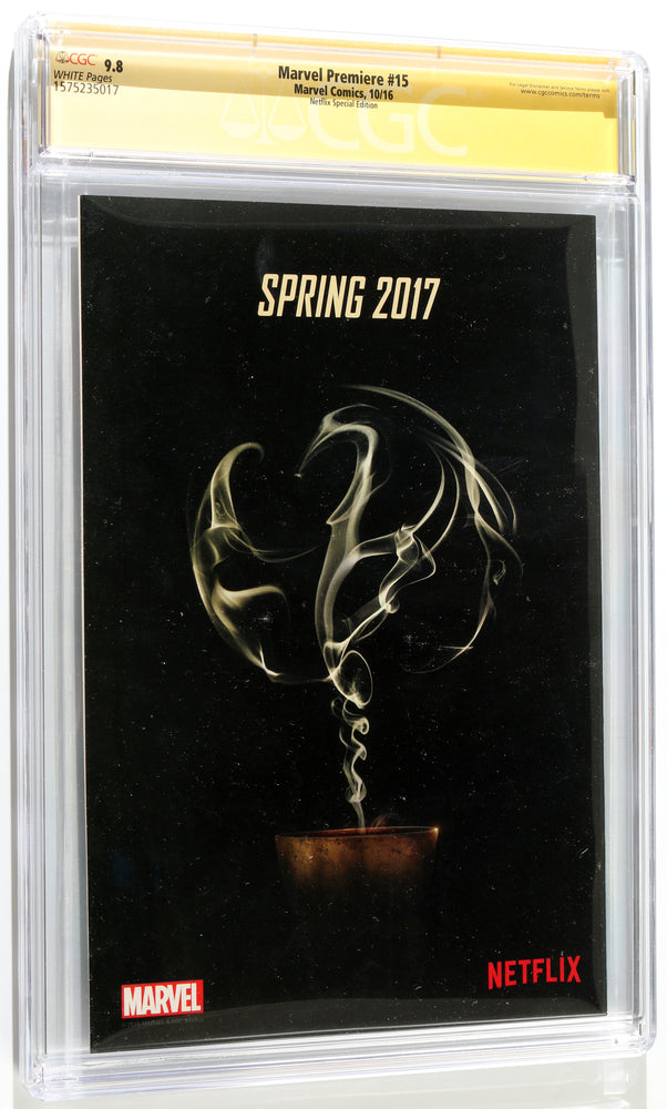 
                  
                    Marvel Premiere #15 - Signed by Finn Jones as Iron Fist from Iron Fist (CGC Signature Series 9.8) 2017 with Character Initials
                  
                