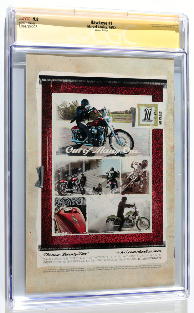 
                  
                    Hawkeye #1 - Signed by Jeremy Renner as Hawkeye from The Avengers (CGC Signature Series 9.8) 2015
                  
                