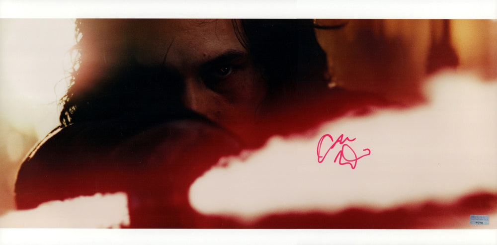 Adam Driver as Kylo Ren in Star Wars: The Last Jedi (CA) Signed 10x20 Metallic Photo