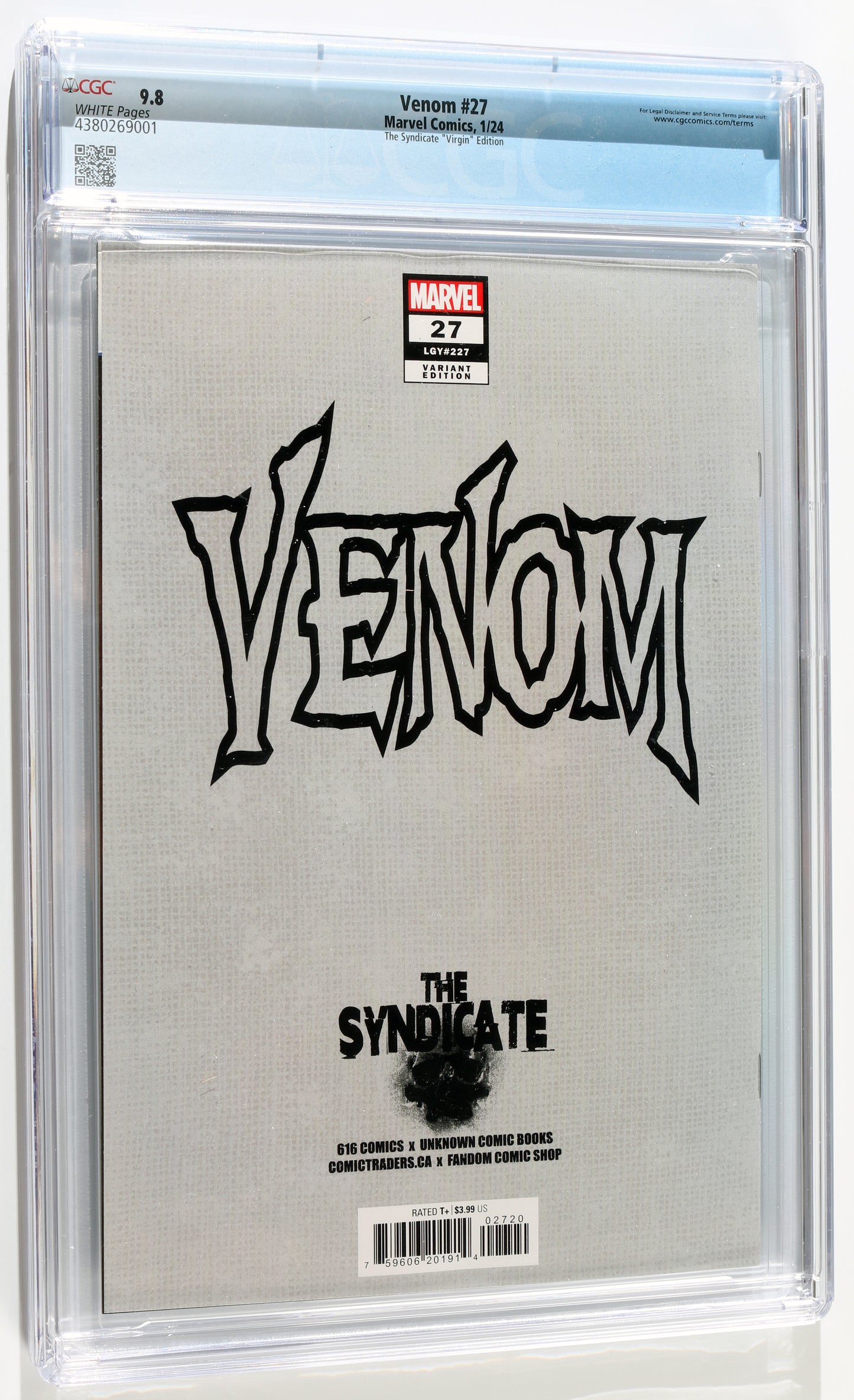 
                  
                    Venom #27 - The Syndicate "Virgin" Edition (CGC Grade 9.8) 2024
                  
                
