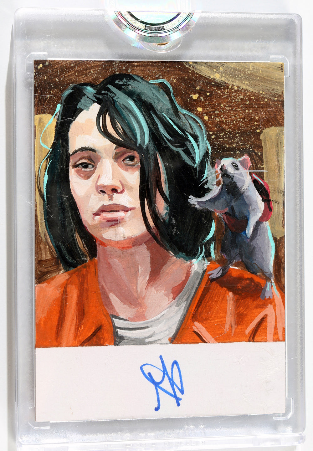 Daniela Melchior as Ratcatcher 2 in The Suicide Squad (Encapsulated) Signed SWAU Artist Series Trading Card by Candice Dailey