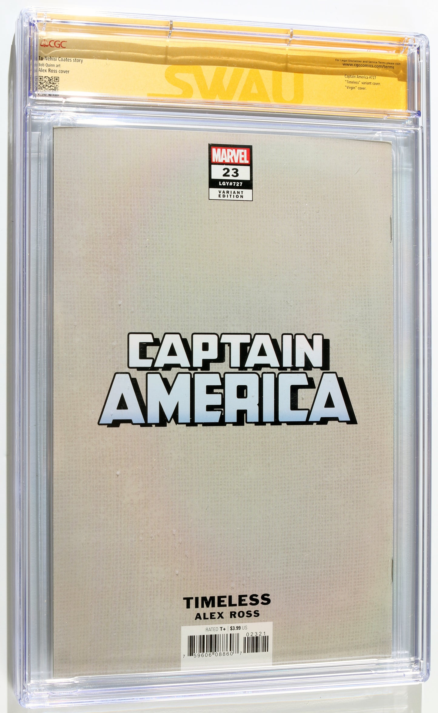 
                  
                    Captain America #23  - Signed by Chris Evans as Captain America from The Avengers (SWAU CGC Signature Series 9.4) 2023
                  
                