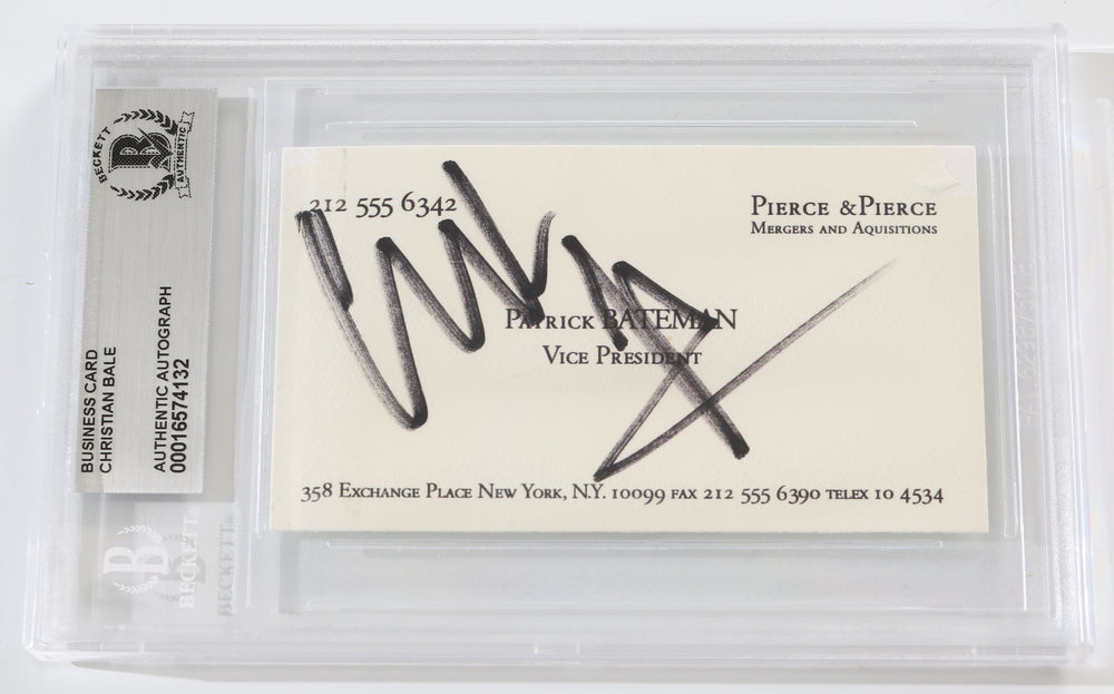 Christian Bale as Patrick Bateman in American Psycho (Beckett Slabbed) Prop Replica Business Card