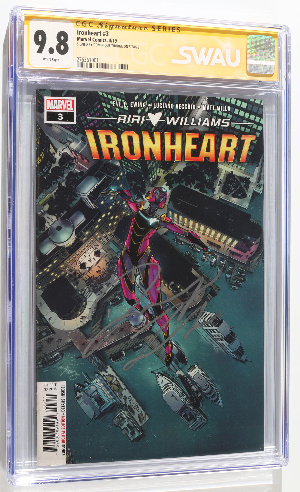 Ironheart #3 - Signed by Dominique Thorne as RiRi Williams from Black Panther: Wakanda Forever (SWAU CGC Signature Series 9.8) 2019