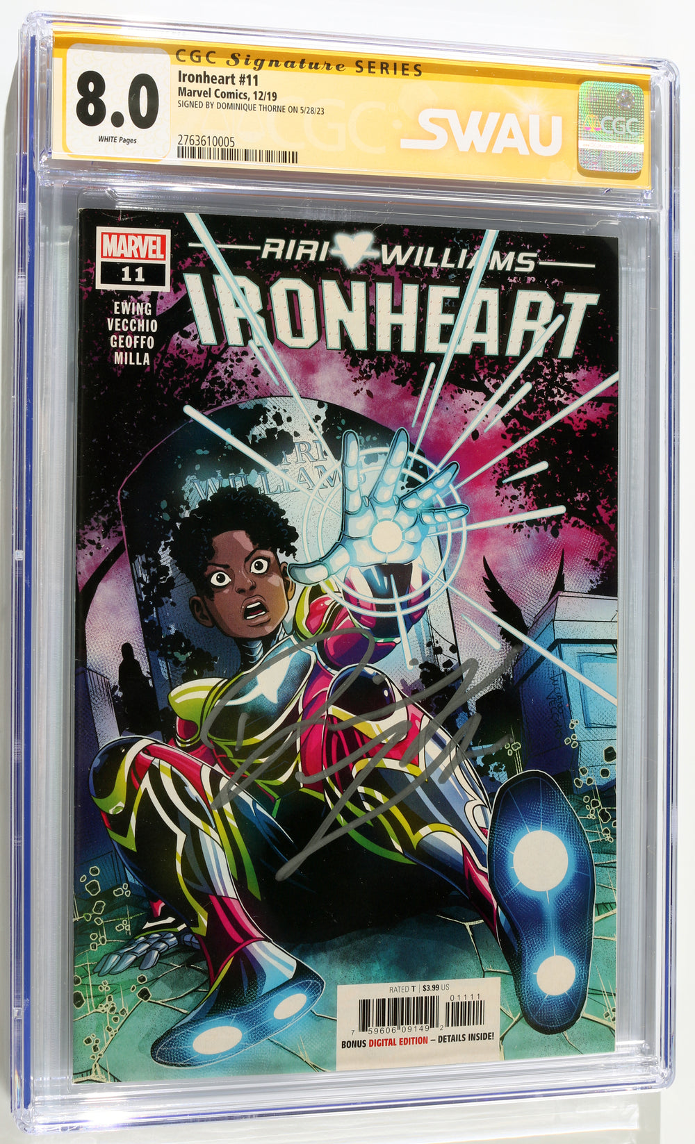 Ironheart #11 - Signed by Dominique Thorne as RiRi Williams from Black Panther: Wakanda Forever (SWAU CGC Signature Series 8.0) 2019