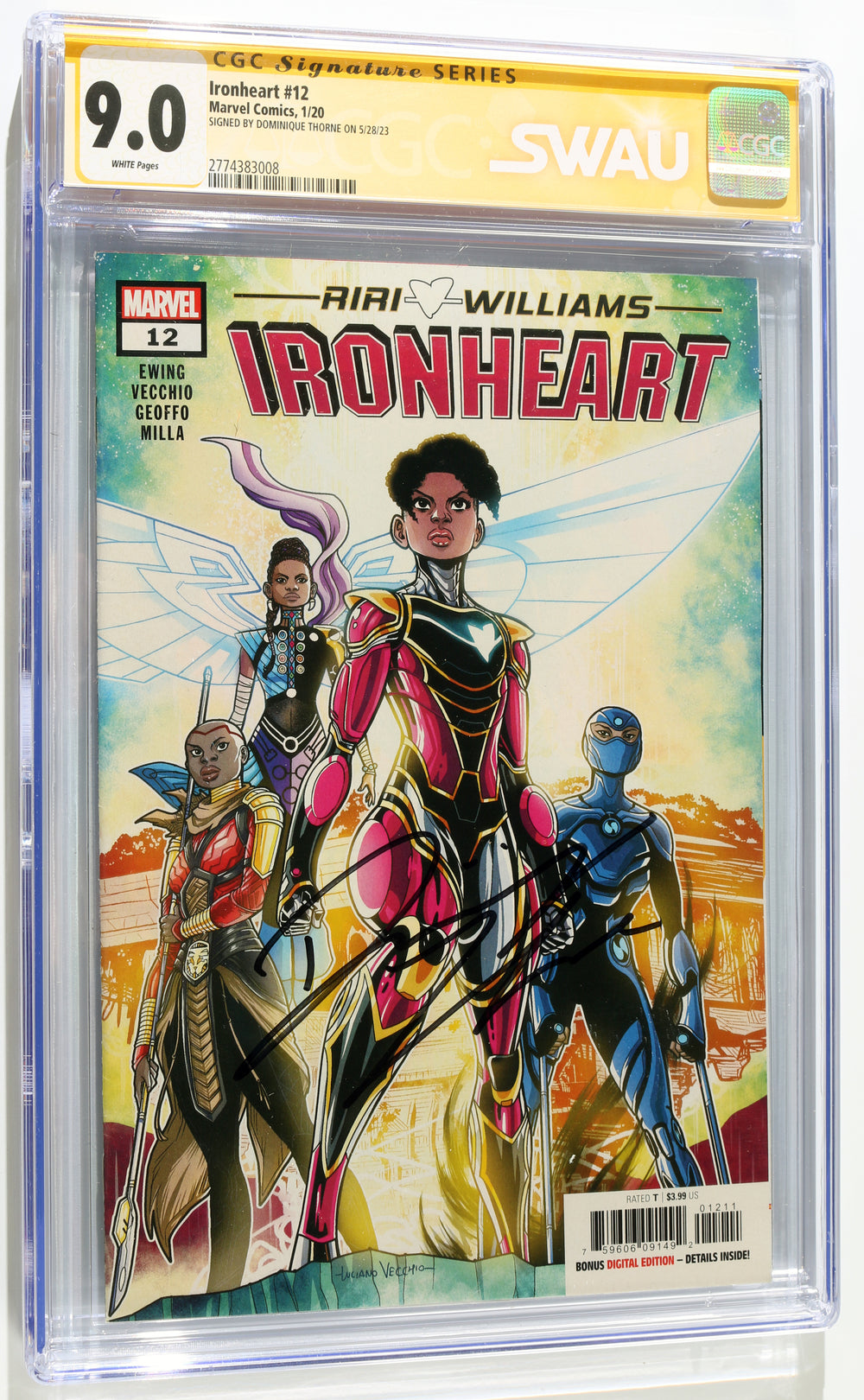 Ironheart #12 - Signed by Dominique Thorne as RiRi Williams from Black Panther: Wakanda Forever (SWAU CGC Signature Series 9.0) 2020