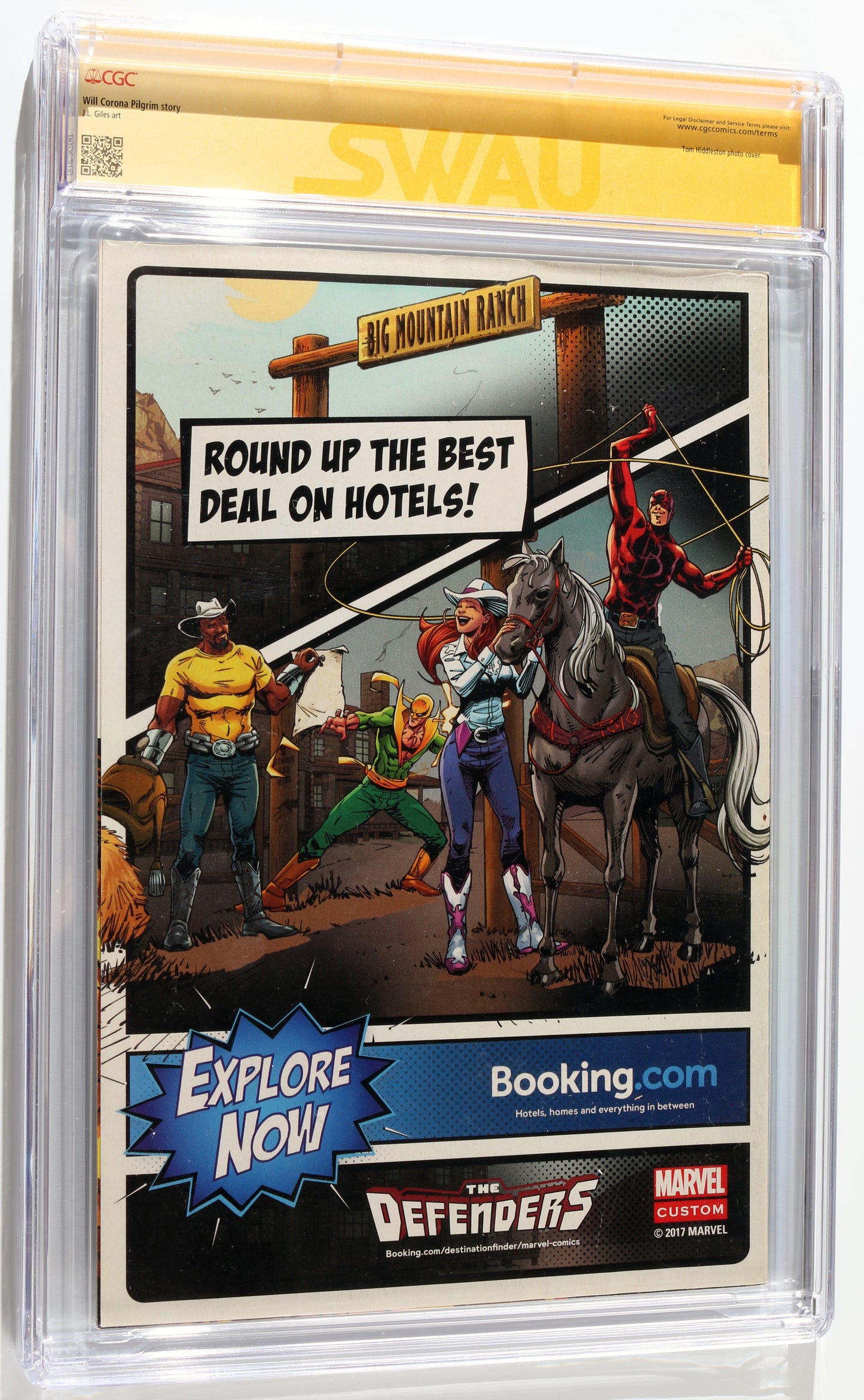 
                  
                    Marvel's Thor: Ragnarok Prelude #4 - Signed by Tom Hiddleston as Loki in Thor: Ragnarok (SWAU CGC Signature Series 5.5) 2017
                  
                