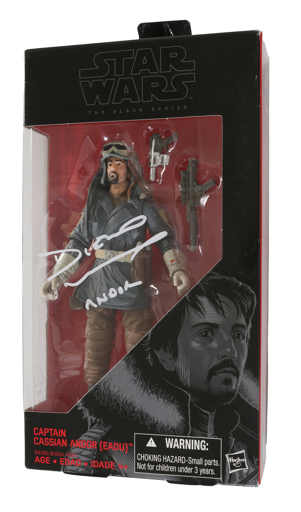 Diego Luna as Cassian Andor in Rogue One: A Star Wars Story (SWAU) Signed Black Series Action Figure with Character Name