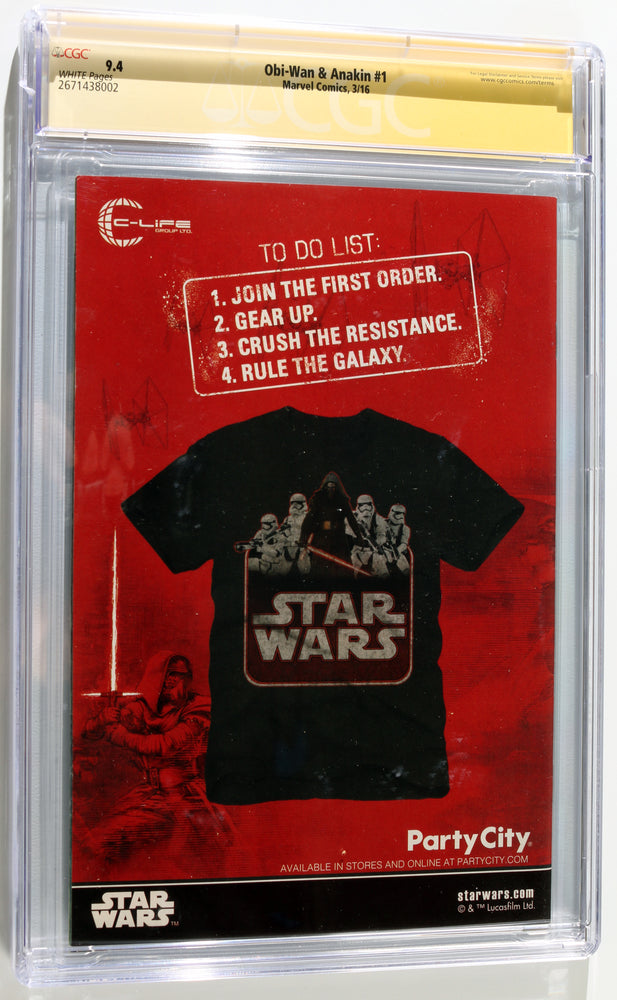 
                  
                    Star Wars: Obi-Wan & Anakin #1 - Signed by Ewan McGregor as Obi-Wan Kenobi from Star Wars (CGC Signature Series 9.4) 2021 with Character Name
                  
                