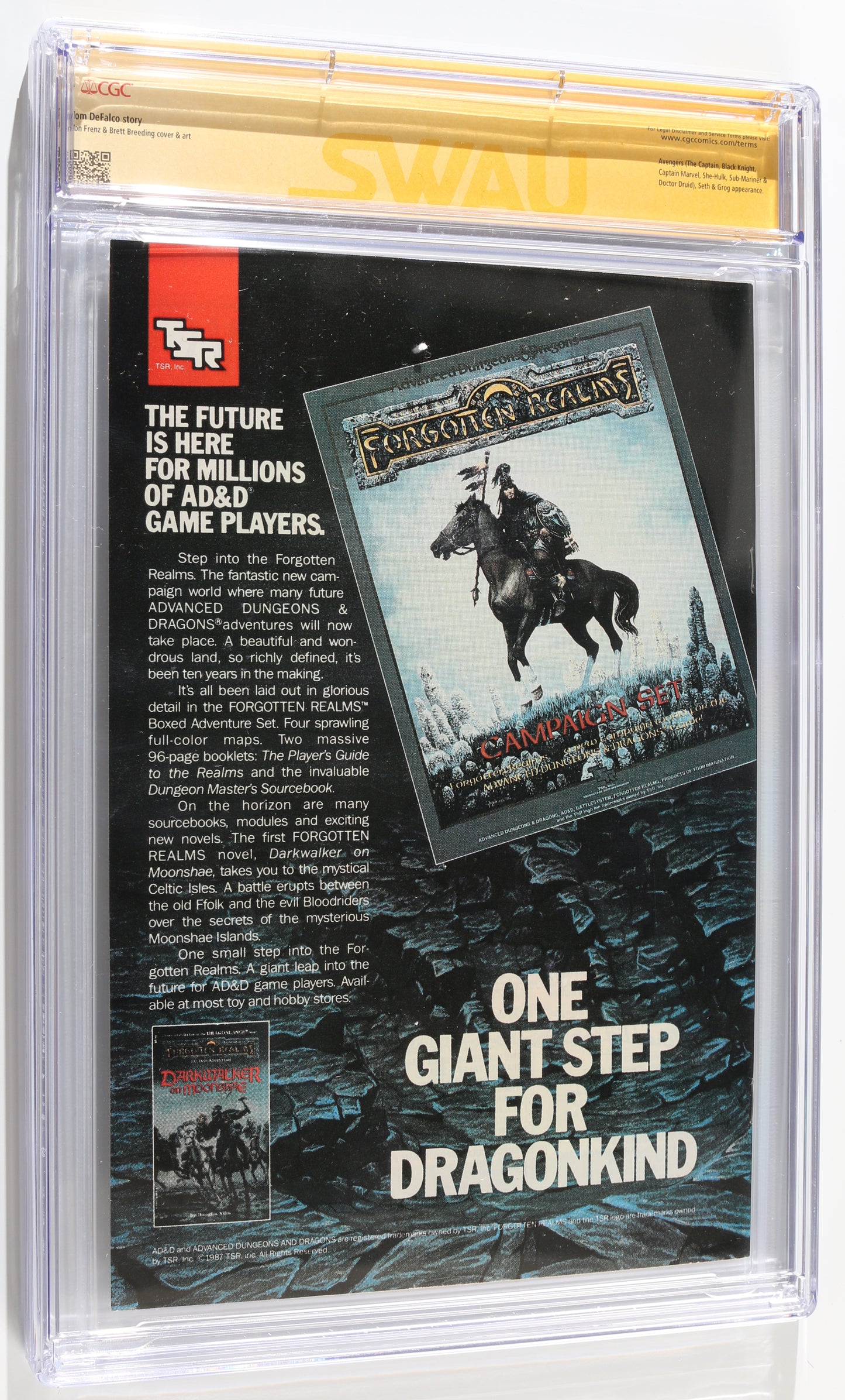 
                  
                    Marvel's Thor #390 - Signed by Signed by Chris Evans as Captain America from The Avengers (SWAU CGC Signature Series 9.8) 1988
                  
                