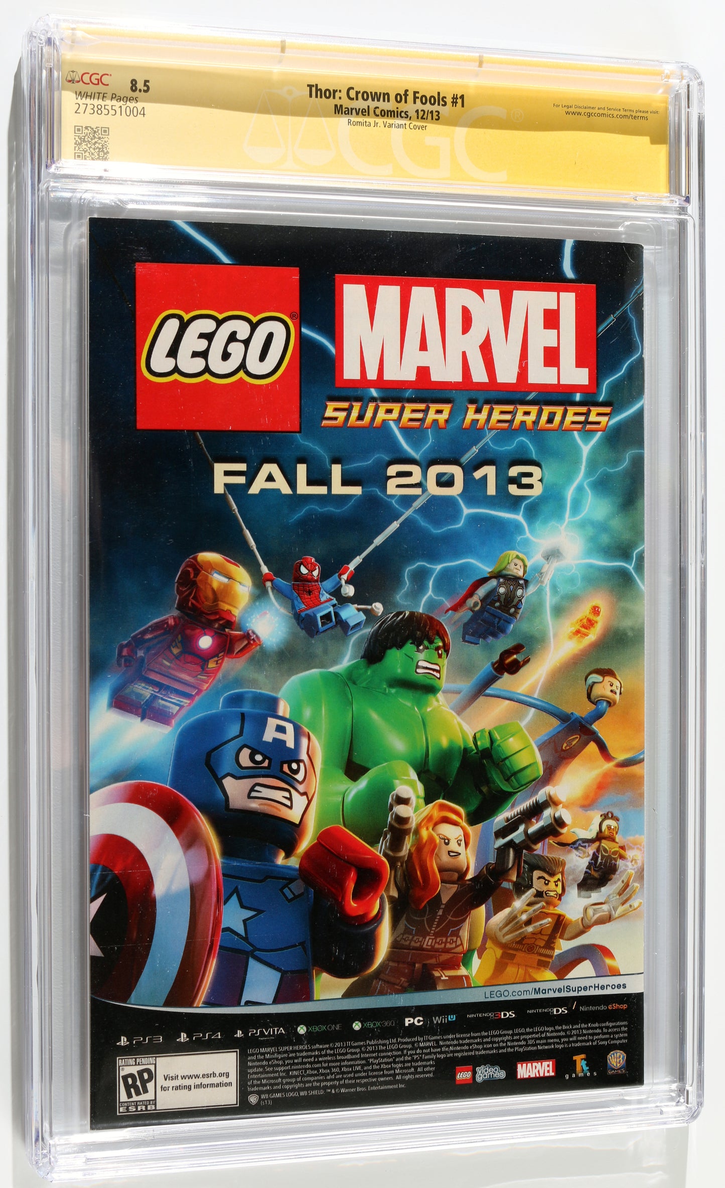 
                  
                    Marvel's Thor: Crown of Fools #1 - Signed by Chris Hemsworth as Thor from The Avengers (CGC Signature Series 8.5) 2013
                  
                